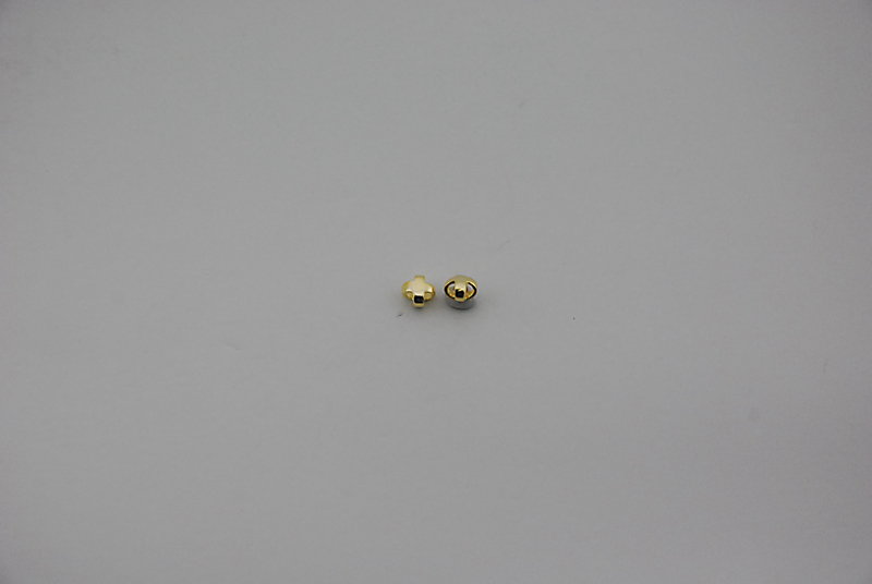 SILVER 925° CROSS GOLD PLATED 4mm