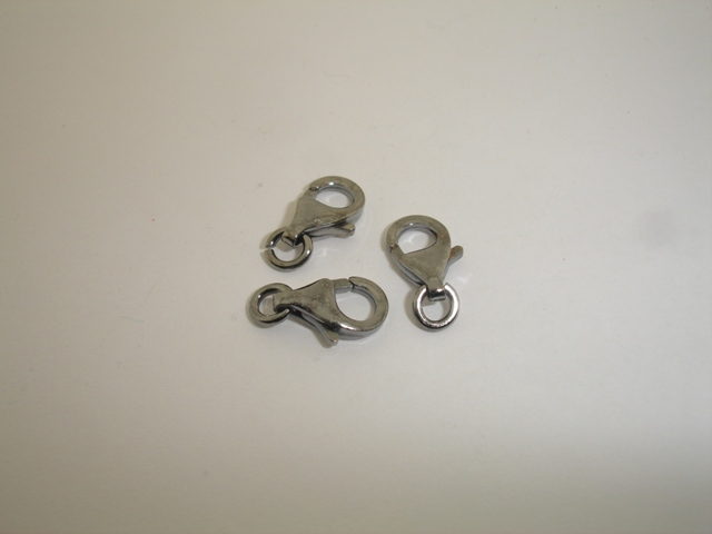925° SILVER RUTENIO PLATED CLASP 11mm 0,56gr/PIECE ( 10PIECES THE PACK )
