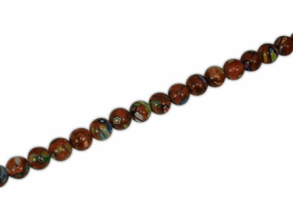 MILEFIORE BALL WITH FLOWERS 12mm