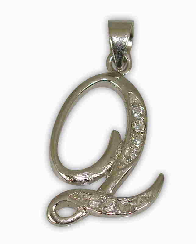 SILVER 925° LETTER ''Z'' WITH ZIRCON PENDANT 13x21mm