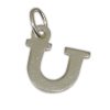 SILVER 925° LETTER ''U'' PENDANT 10x11mm