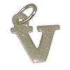 SILVER 925° LETTER ''V'' PENDANT 9x10mm