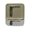 SILVER 925° CUBE WITH GREEK LETTER ''Γ'' STRAINED 10x10mm