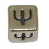 SILVER 925° CUBE WITH GREEK LETTER ''Ψ'' STRAINED 10x10mm