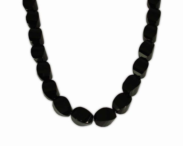 ONYX OVAL TURNDOWN FACETED 10x14mm