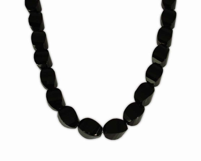 ONYX OVAL TURNDOWN FACETED 10x14mm