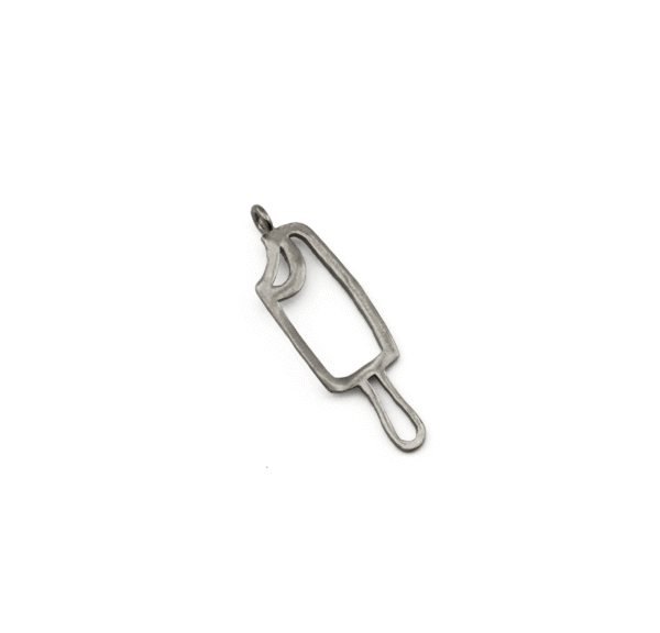 925° SILVER ICE CREAM RUTHENIUM PLATED 27x10mm