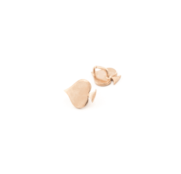 925° SILVER SPADE PINK GOLD PLATED 9mm
