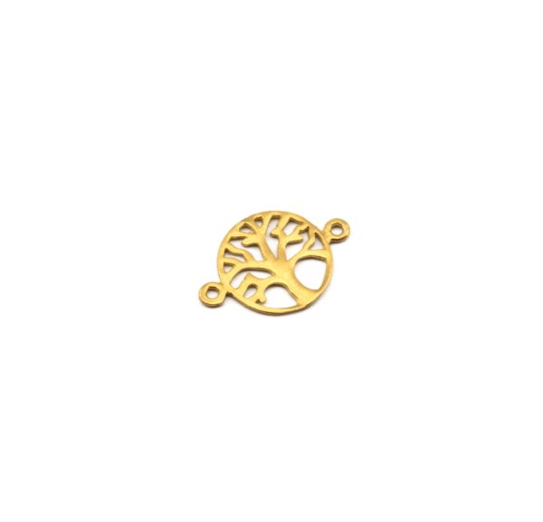 925° SILVER TREE OF LIFE GOLD PLATED 13mm