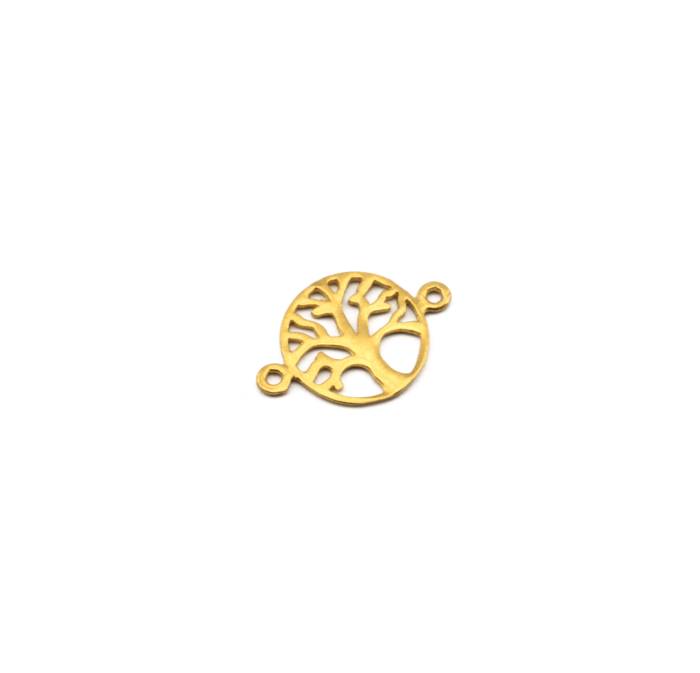 925° SILVER TREE OF LIFE GOLD PLATED 13mm